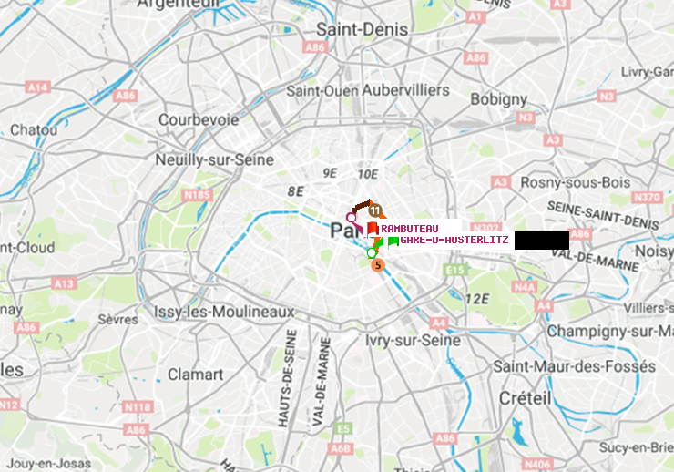 plan itinéraire ratp de Gare d