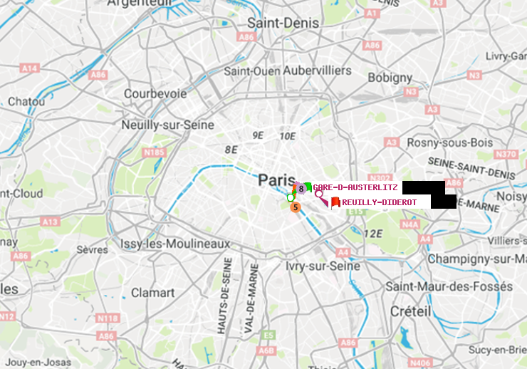 plan itinéraire ratp de Gare d