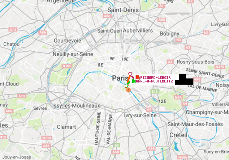 plan itinéraire ratp de Gare d