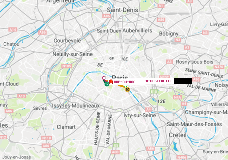 plan itinéraire ratp de Gare d