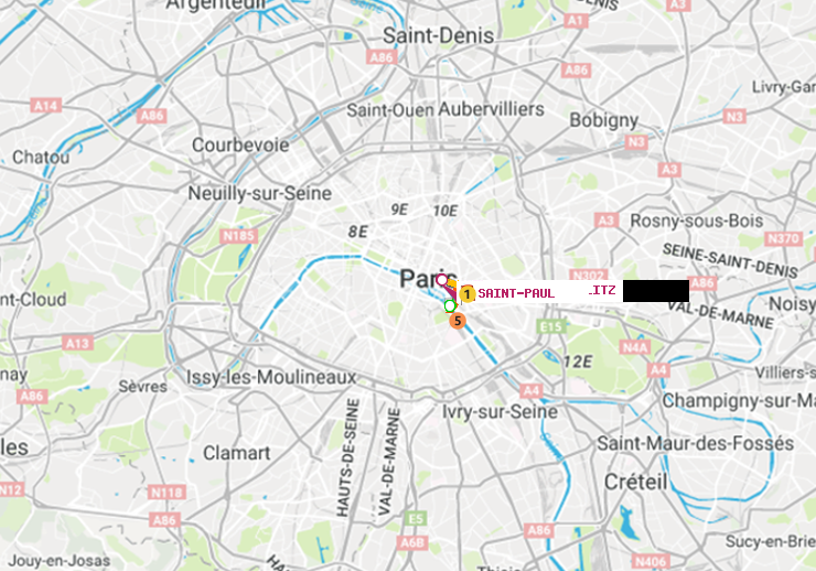 plan itinéraire ratp de Gare d