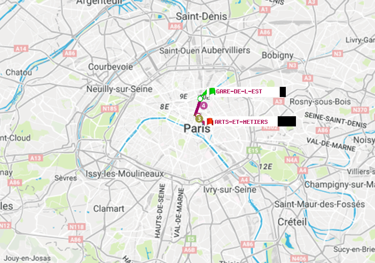 plan itinéraire ratp de Gare de l