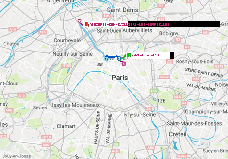 plan itinéraire ratp de Gare de l