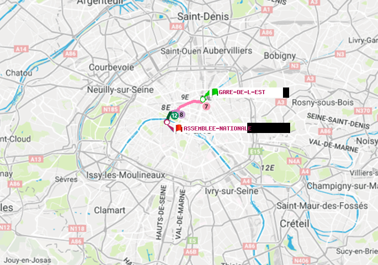 plan itinéraire ratp de Gare de l