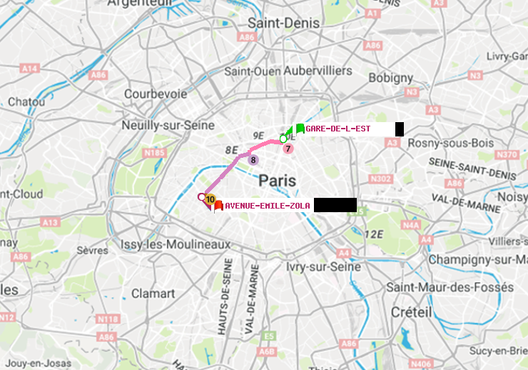 plan itinéraire ratp de Gare de l