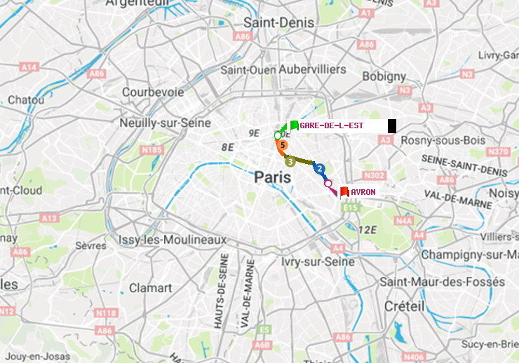 plan itinéraire ratp de Gare de l