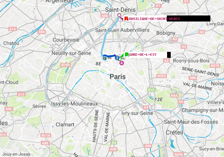 plan itinéraire ratp de Gare de l