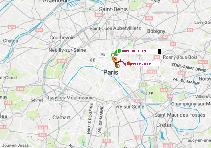 plan itinéraire ratp de Gare de l