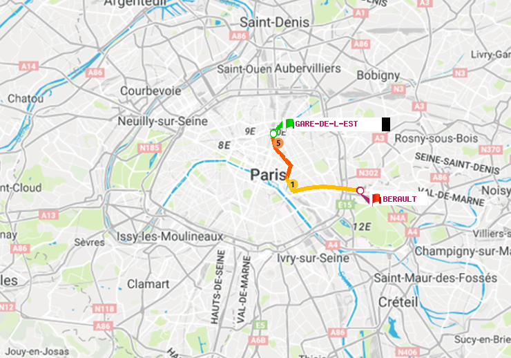 plan itinéraire ratp de Gare de l