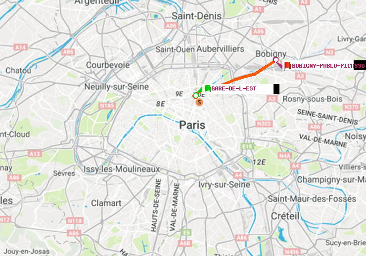 plan itinéraire ratp de Gare de l