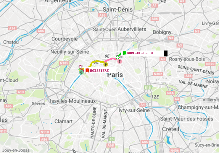 plan itinéraire ratp de Gare de l