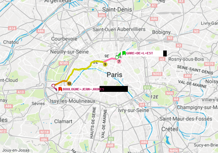 plan itinéraire ratp de Gare de l