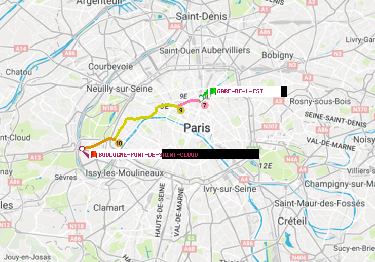 plan itinéraire ratp de Gare de l