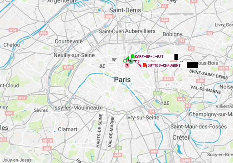plan itinéraire ratp de Gare de l