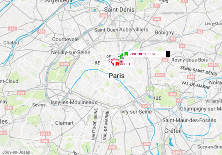 plan itinéraire ratp de Gare de l