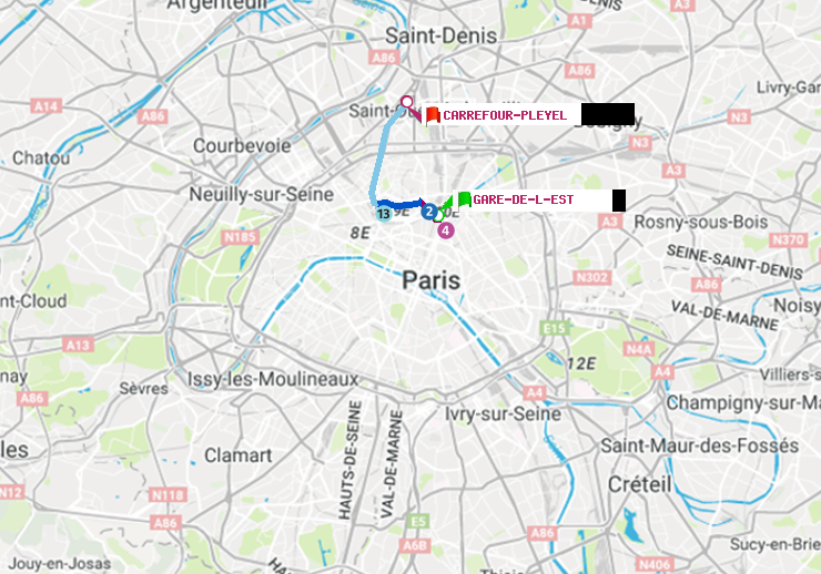 plan itinéraire ratp de Gare de l