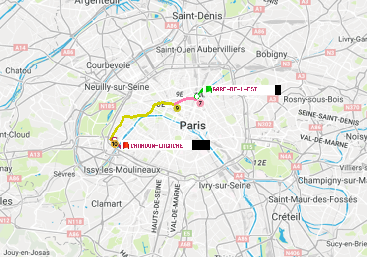 plan itinéraire ratp de Gare de l