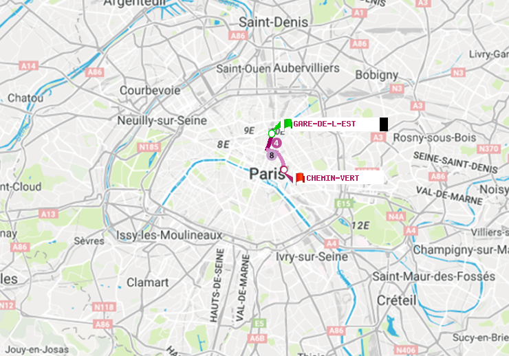 plan itinéraire ratp de Gare de l