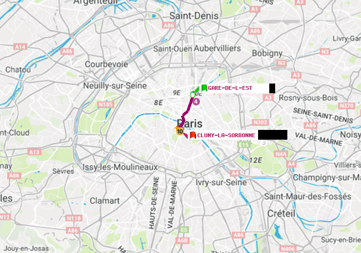 plan itinéraire ratp de Gare de l