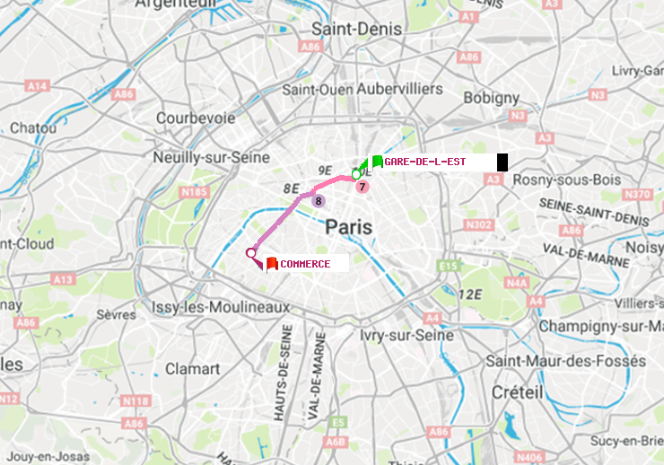 plan itinéraire ratp de Gare de l