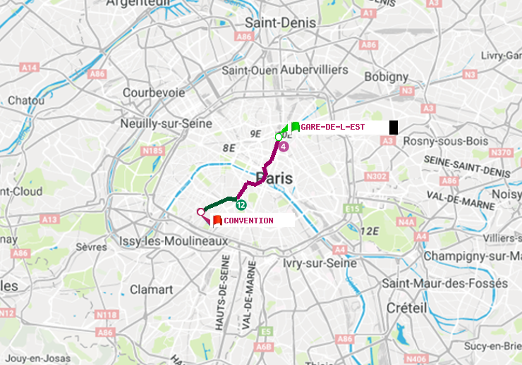 plan itinéraire ratp de Gare de l