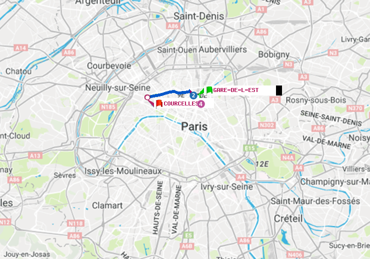 plan itinéraire ratp de Gare de l