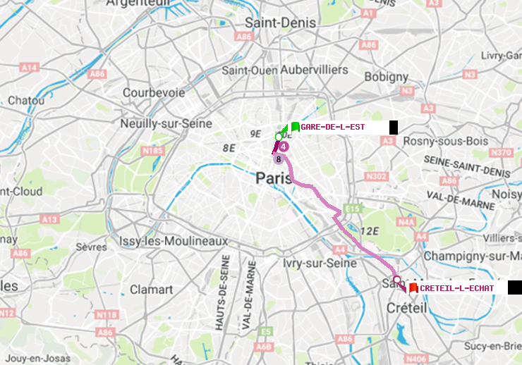 plan itinéraire ratp de Gare de l