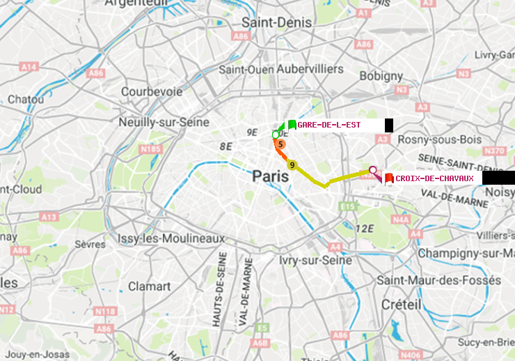 plan itinéraire ratp de Gare de l