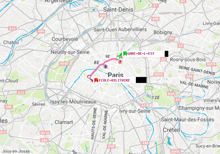 plan itinéraire ratp de Gare de l