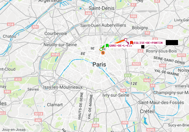plan itinéraire ratp de Gare de l