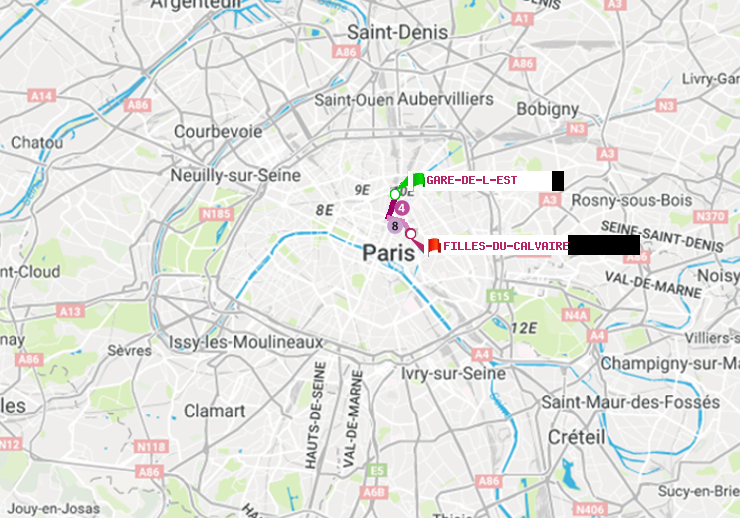 plan itinéraire ratp de Gare de l