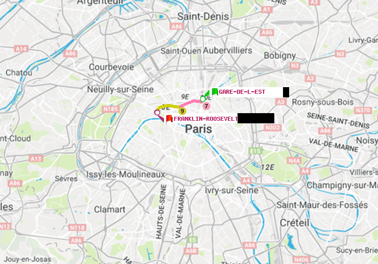 plan itinéraire ratp de Gare de l