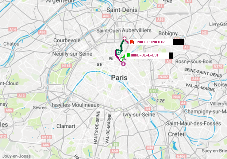 plan itinéraire ratp de Gare de l