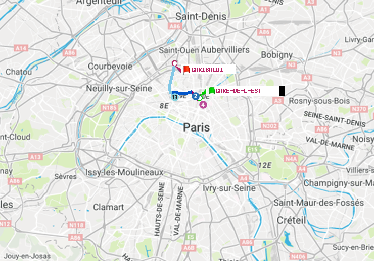 plan itinéraire ratp de Gare de l
