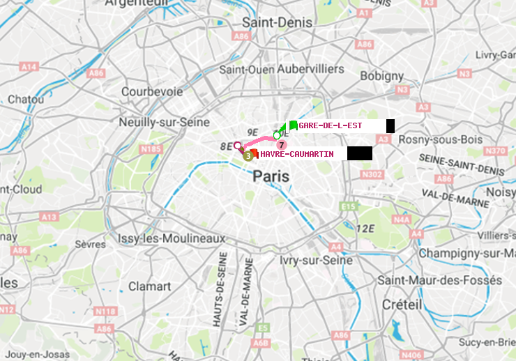 plan itinéraire ratp de Gare de l