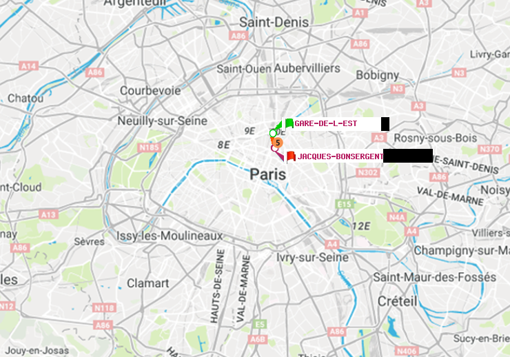 plan itinéraire ratp de Gare de l