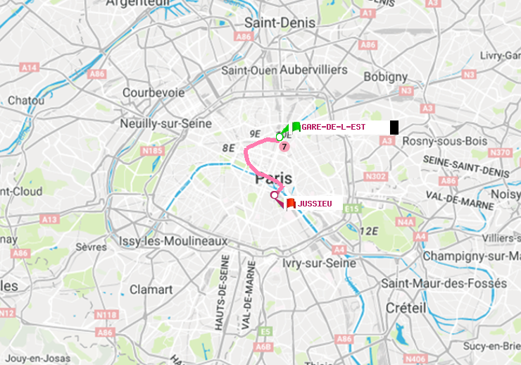 plan itinéraire ratp de Gare de l