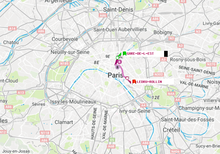 plan itinéraire ratp de Gare de l