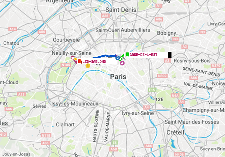 plan itinéraire ratp de Gare de l