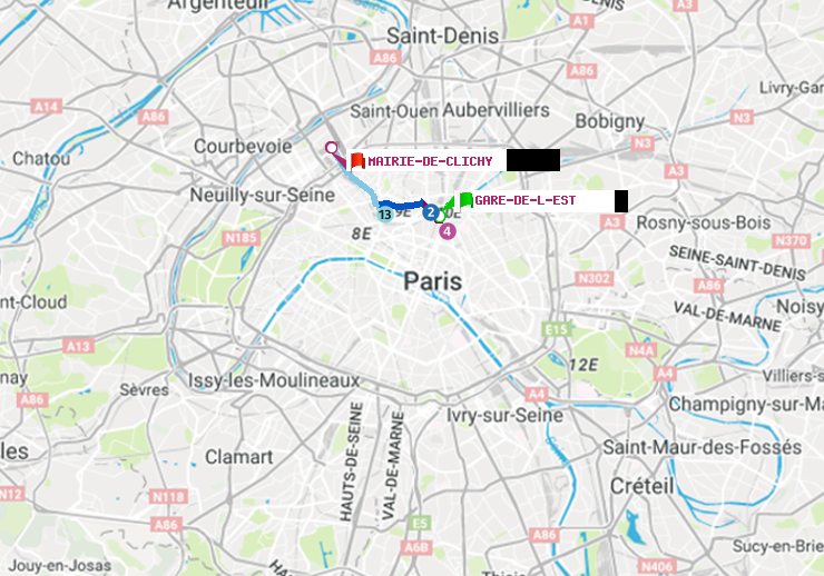 plan itinéraire ratp de Gare de l