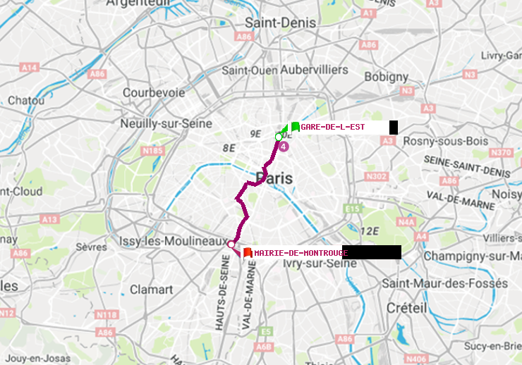plan itinéraire ratp de Gare de l