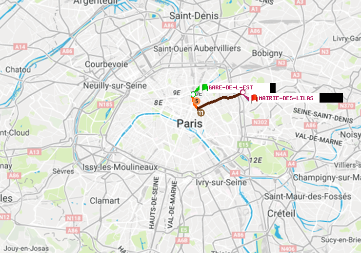 plan itinéraire ratp de Gare de l