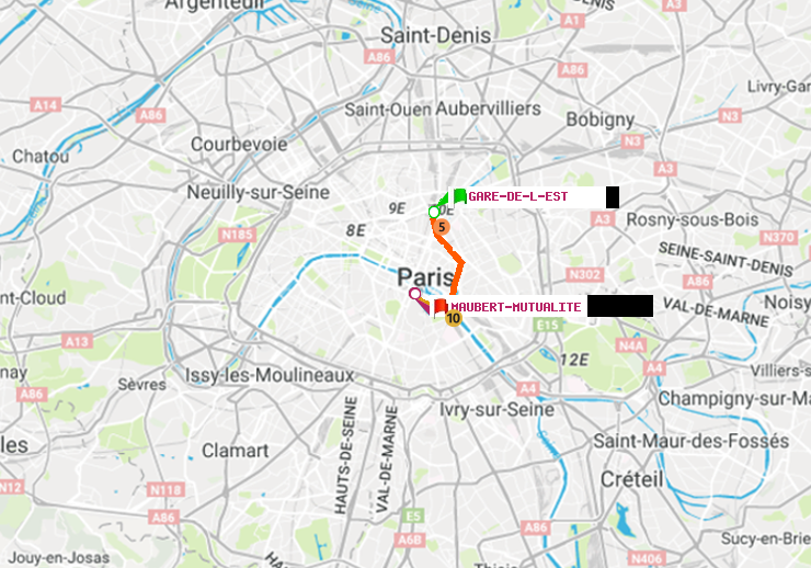 plan itinéraire ratp de Gare de l