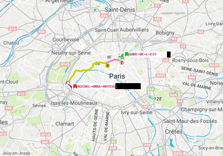 plan itinéraire ratp de Gare de l