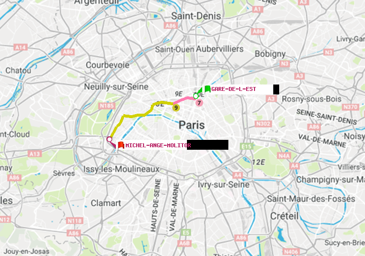 plan itinéraire ratp de Gare de l