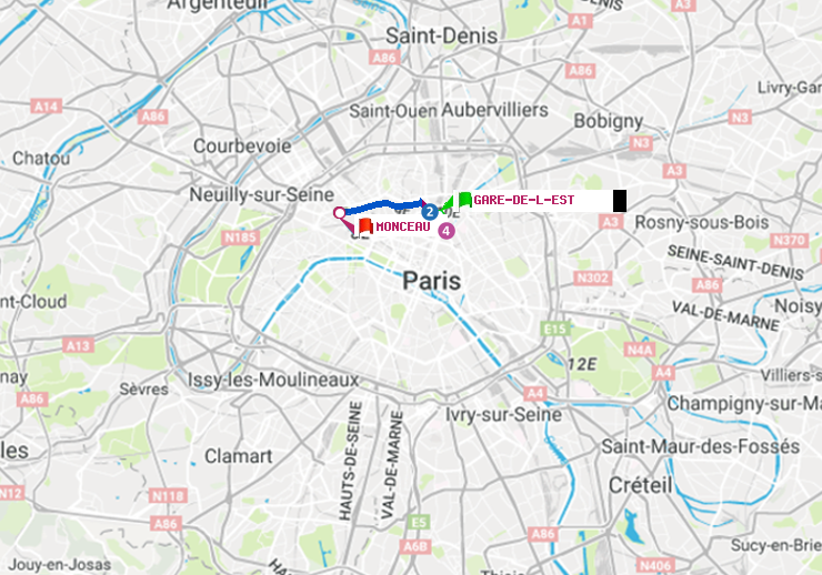 plan itinéraire ratp de Gare de l