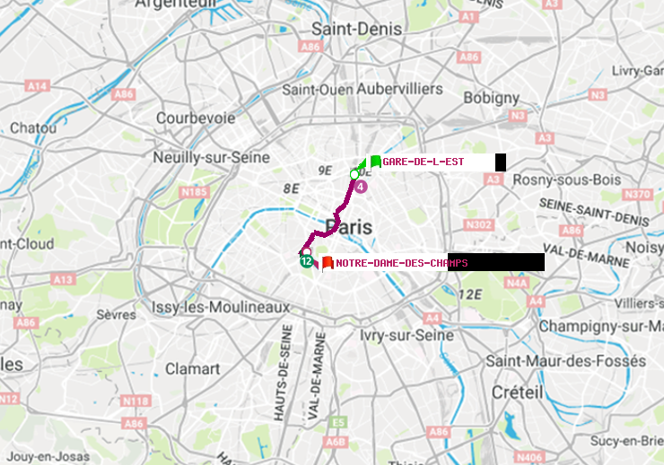 plan itinéraire ratp de Gare de l