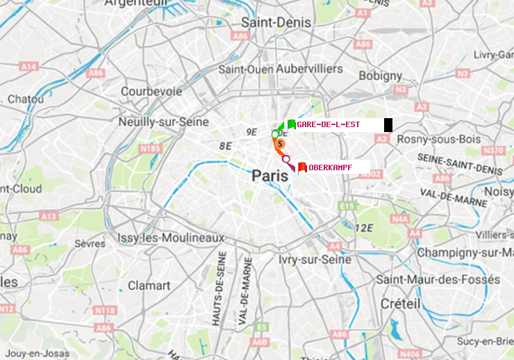 plan itinéraire ratp de Gare de l