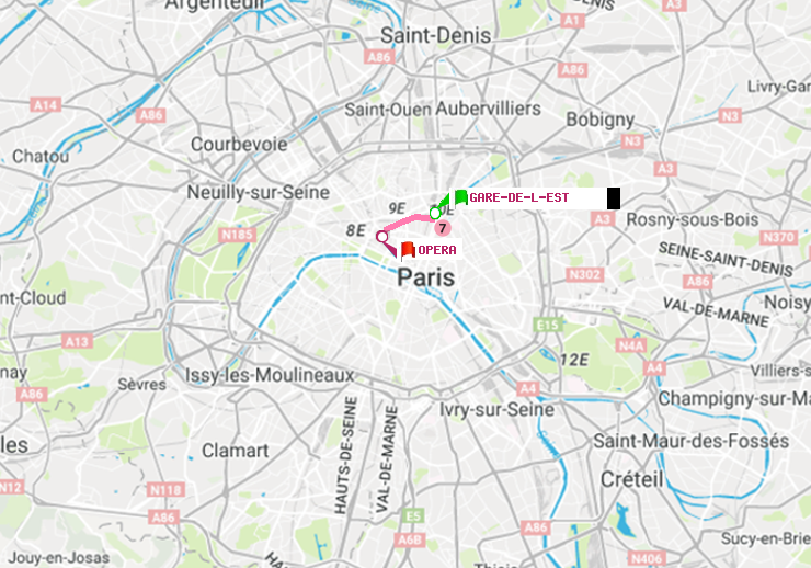 plan itinéraire ratp de Gare de l