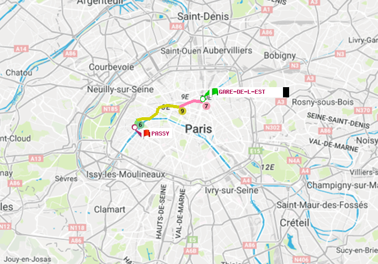 plan itinéraire ratp de Gare de l
